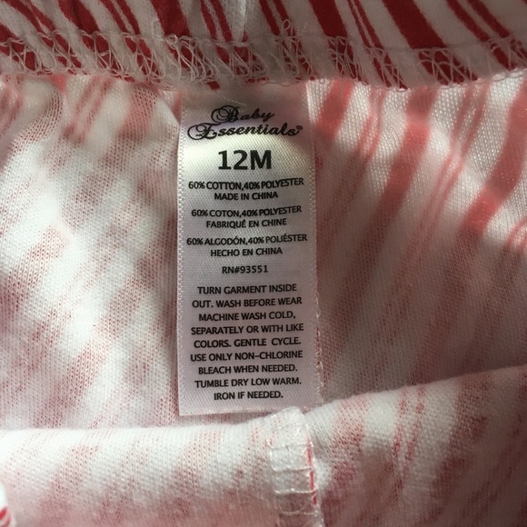 EUC 12m Christmas set with ruffles candy cane stripes - Picture 10 of 10